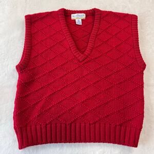 Jason Prescott Collection Vintage Red Wool Sweater Vest Women's size Medium